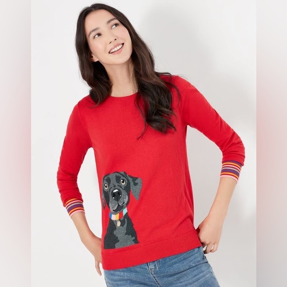Joules Sweaters - NWOT Joules Miranda Intarsia Knit Jumper/Sweater (with Black Lab!)